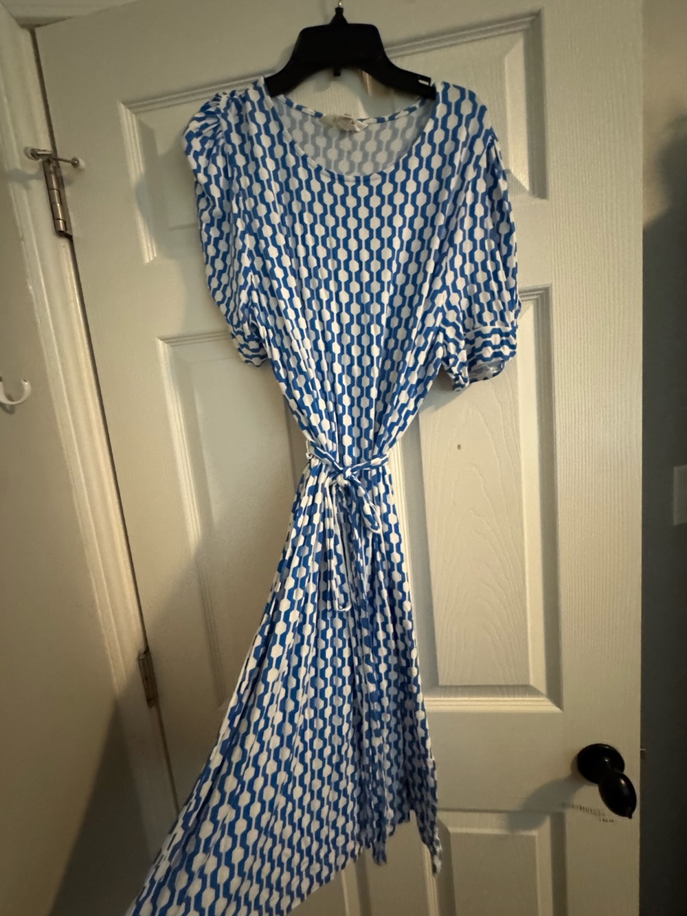 Boden playful blue and white dress; U.S. 14R